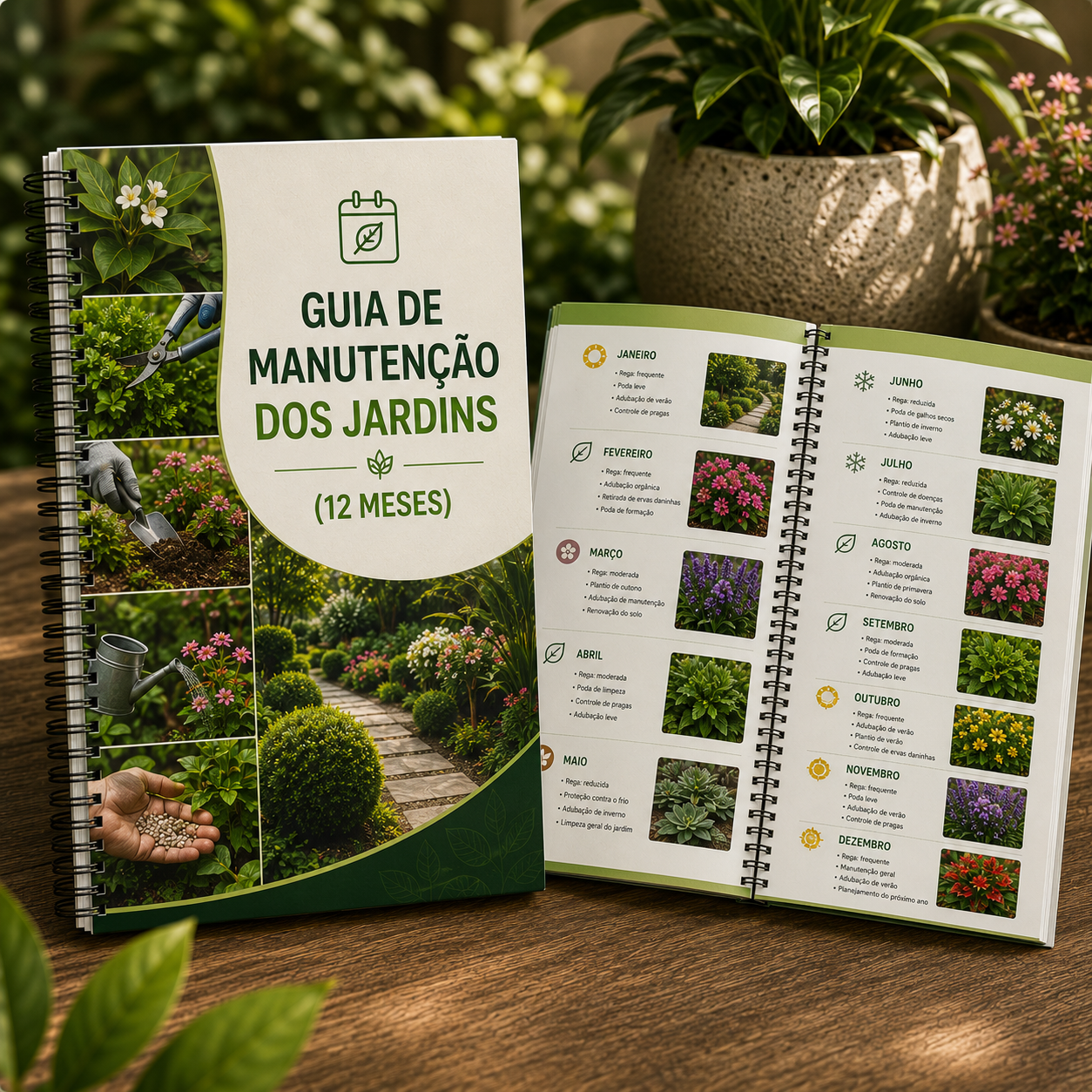 Guia de Manutenção dos Jardins (12 Meses)