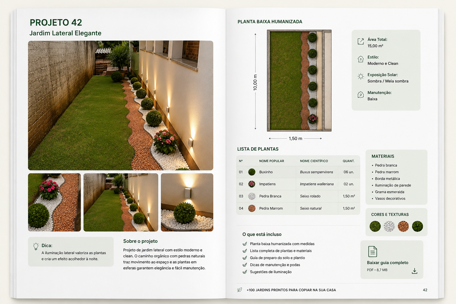 Jardim Lateral Elegante